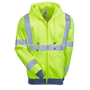 Men's High Visibility Hooded Sweatshirt Jacket